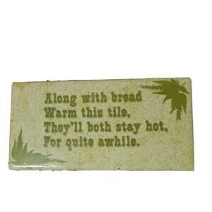 Mid-State Trivet "Along with Bread" Tile Hot Plate/Trivet Vintage